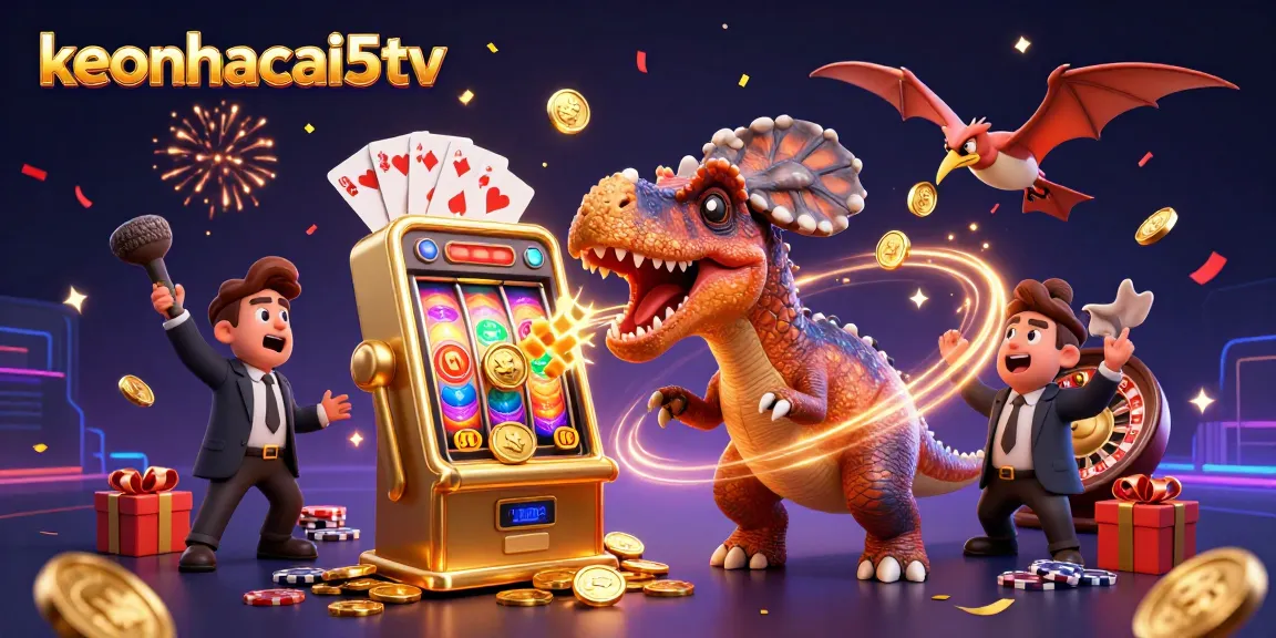 Catch jackpots and thrills at keonhacai5tv with a dinosaur-themed casino adventure.