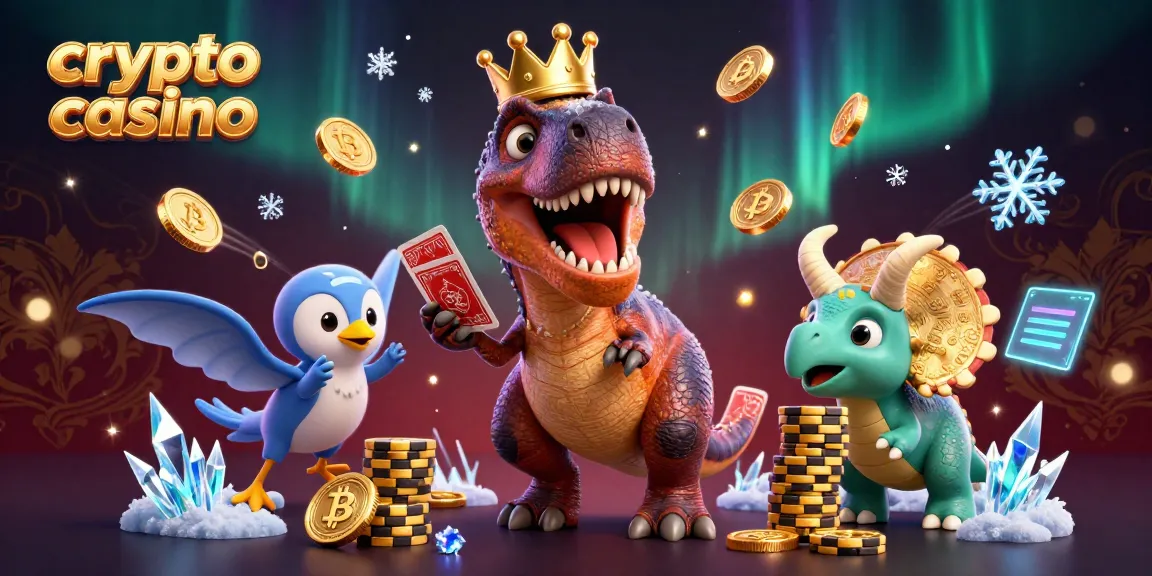 Découvrez l'univers captivant d'un casino crypto avec un T-Rex, un ptérodactyle et un tricératops.