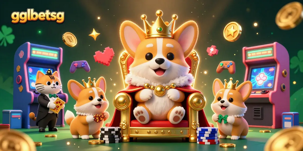 Bet and win with gglbetsg in a vibrant 3D illustrated scene featuring esports and casino elements.