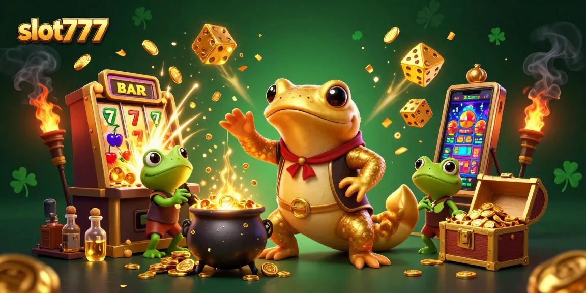 Play vibrant slot777 games with a golden alchemist and a bubbling cauldron in a dynamic casino setting.