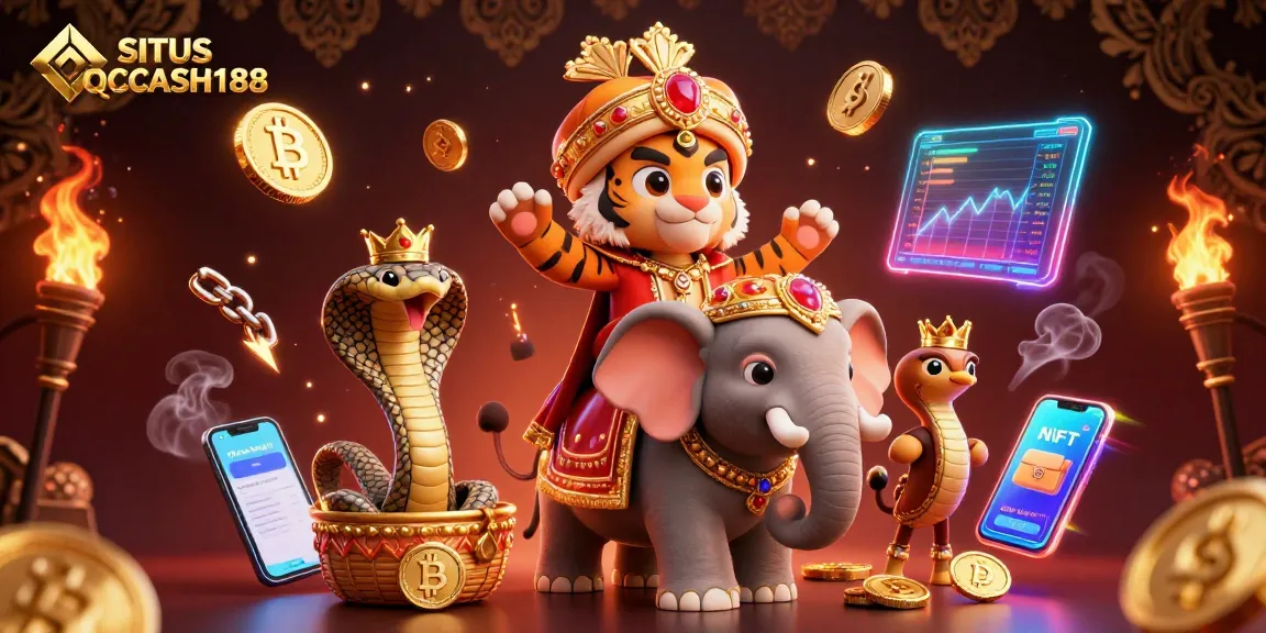 Engage with exhilarating action at SITUS QQCASH188 featuring a vibrant, animated casino scene
