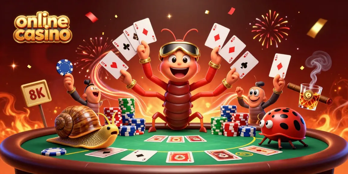 Experience the thrill of an online casino with a whimsical 3D illustration featuring vibrant characters and rich gameplay.