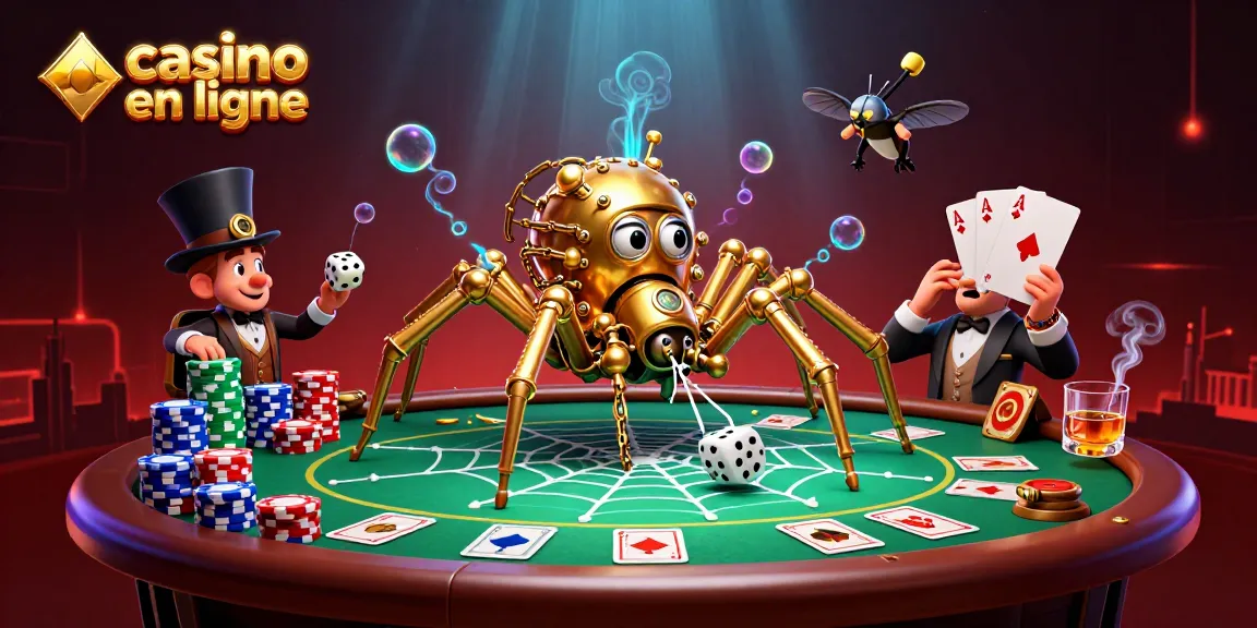 Plongez dans l'univers captivant du casino en ligne avec une illustration de jeux captivants et un décor riche.