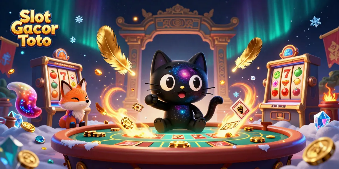 Spin to win big with Slot Gacor Toto at the cosmic casino, filled with vibrant game elements.