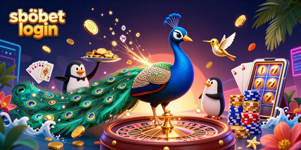 Join the fun with sbobet login for online sports betting, featuring vibrant characters and casino action.