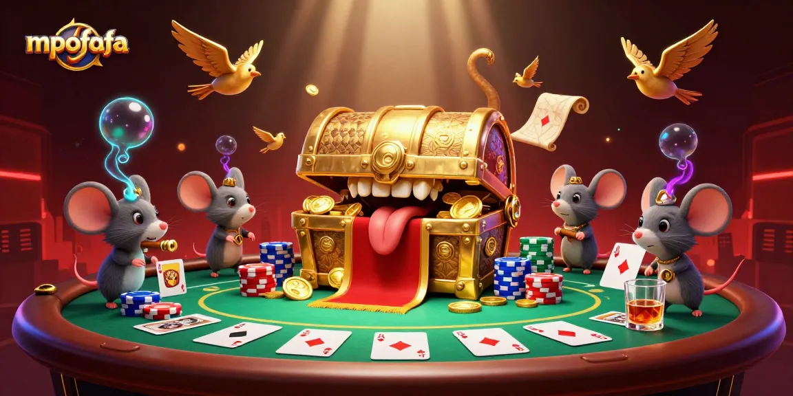 Experience thrilling gameplay at mpofafa with an enticing treasure chest and poker elements.