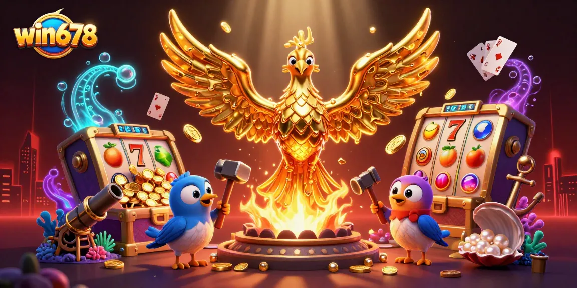 Win678 offers vibrant slot game experiences with molten phoenix and dazzling treasures