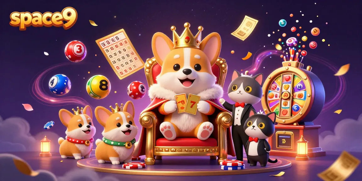 Experience thrilling gaming moments at space9 with vibrant casino elements and royal characters.