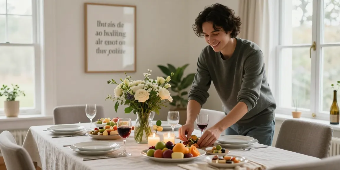 Creating a warm atmosphere for entertaining blogs with beautifully set table and inviting decor.